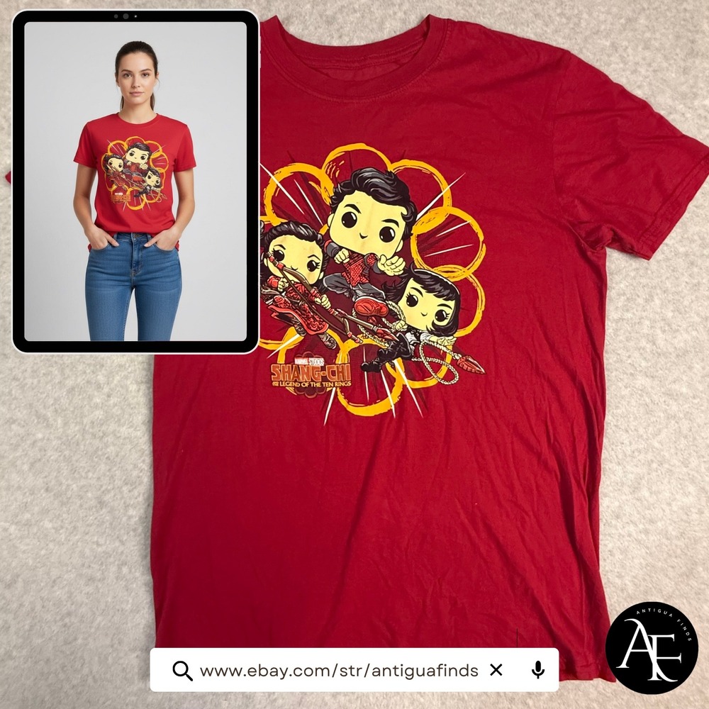 Marvel Funko Pop Shang-Chi Legend of the Ten Rings Red Graphic T-Shirt Large